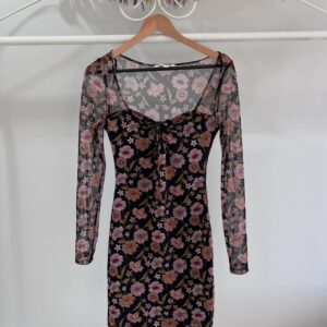 floral mesh dress