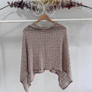 crochet floral poncho thrifted